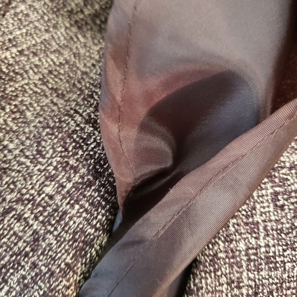 e-col-o-gie Brown Tweed Flare Skirt with Sequinced Line Sz 10 - Picture 10 of 10